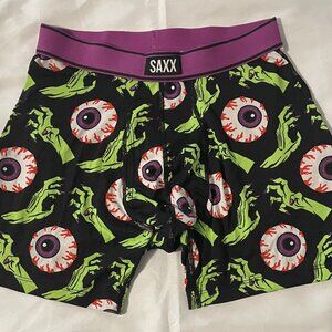 Saxx Daytripper Boxer Brief Underwear - Halloween Zombie Eyeball Print - Size XS
